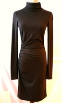 VERA WANG LAVENDER LABEL Brown Ruched Slim Fit Dress Size 2 36          ... - $124.00