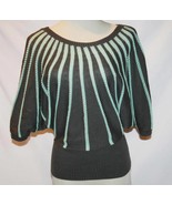 Cut25 Gray Seafoam Striped Batwing Sweater Top X-Small    #1847 - £36.09 GBP