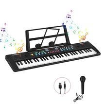 61-Key Electronic Keyboard Piano with Built-In Speaker &amp; Microphone, Por... - $283.59 MXN
