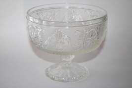 1950&#39;s Clear Indiana Sandwich Glass Footed Compote  #1785 - £15.73 GBP