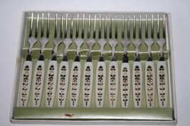 Vintage Adriane Japan Hor D&#39;Oeuvre Mini Forks in Box  Set of 12    #1437 - £9.59 GBP