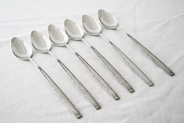 Set of 6 Oneida Community Stainless -Via Roma- Iced Tea Spoons  #1981 - $26.00