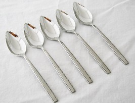 Set of 5 Oneida Community Stainless Via Roma Fruit Spoons  #1980 - $20.00