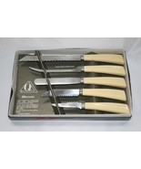 Vintage Quikut Stainless Bakelite 5 Piece Knife Set in Original Box  #1353 - £27.46 GBP