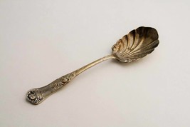 Antique 1900 Royal Plate Co Silverplate -Beauty Rose- Sugar Shell Spoon #1677 - £9.37 GBP