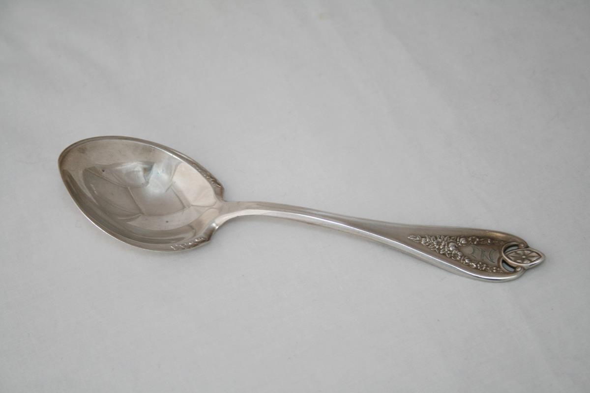 1847 Rogers Bros Silverplate -Old Colony- Monogrammed Sugar Spoon  #2003 - $10.00