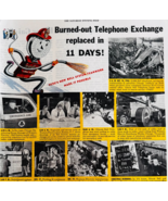 1947 Western Electric Bell System Advertisement Chicago River Grove Fire... - €34,13 EUR