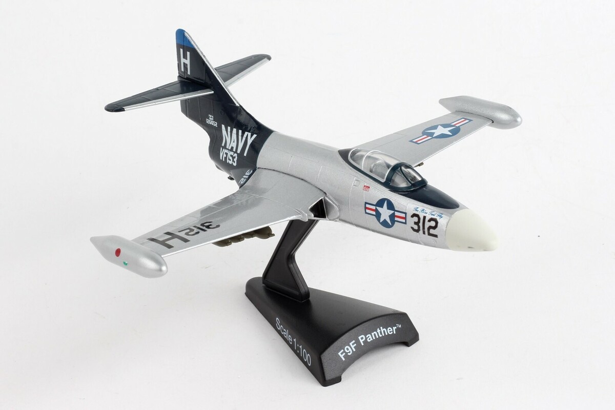 Grumman F9F Panther - VF-153 Blue Tail Flies- NAVY - 1/100 Scale Diecast... - $39.59