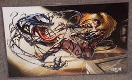 Marvel Venom Attacking Gwen Stacy Glossy Print 11 x 17 In Hard Plastic Sleeve - £19.65 GBP
