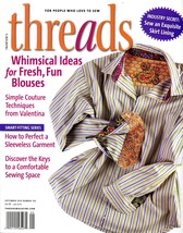 Threads Sept 2010 No. 150 Sewing Magazine Blouses Embellishing Lace Valentina - £3.91 GBP