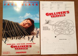 Gulliver&#39;s Travels D/S 13.5X20 Original Promo Movie Poster Mint Jack Black - £7.31 GBP