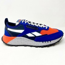 Reebok Classic Leather Legacy Orange Flare Brave Blue Mens Running Shoes... - £56.39 GBP