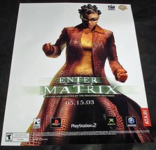 ENTER THE MATRIX 22&quot;x28&quot; Original Video Game Poster Gamestop Glow-In-The Dark - £30.83 GBP