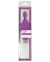 NEW Funtech Retractable PURPLE Phone Charge Sync 0.8m Micro-USB Cable - £5.14 GBP