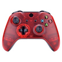 eXtremeRate Solid Clear Red Front Housing Shell Case for Xbox One S/X Controller - £20.44 GBP