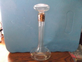 Avon Cologne Bottle/Bud Vase with golden neck trim design-vintage - $18.00