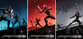 Captain America: Civil War Set Of 3 Original Promo Movie Posters 9.5&quot;x13&quot; Imax A - £31.26 GBP