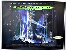 GODZILLA - 30&quot;x40&quot; D/S Original Movie Poster British Quad 1998 - £38.94 GBP