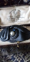 Vintage 1970-s Large Abstract Resin Black Brooch - Very Rare and Beautiful! - $24.75