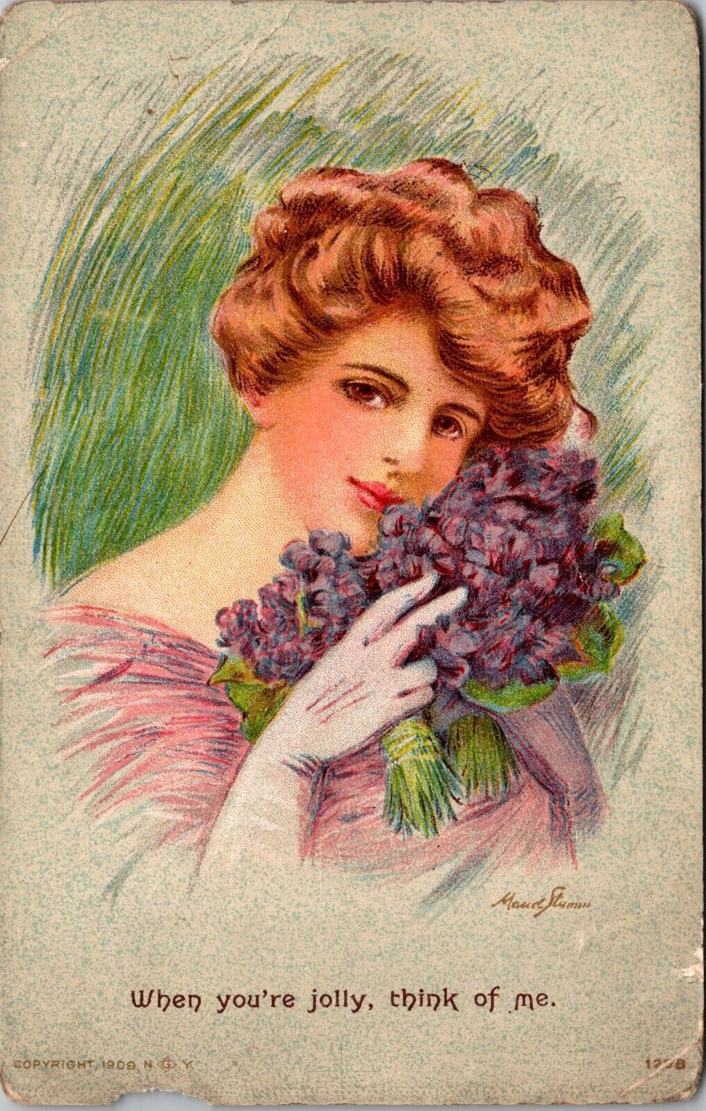 Primary image for When You're Jolly Think of Me Postcard PC155