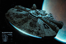  Star Wars - Movie Poster (The Millennium Falcon - Stats) (Size: 36&quot; X 24&quot;) - £14.97 GBP