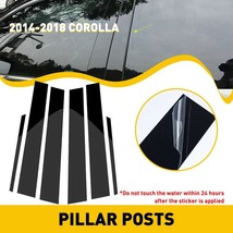 6PCS Polished Pillar Posts Fit For  Corolla 2014-2018 Car Black Window Trim Cove - £77.24 GBP