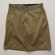 Volcom Corpo Class 32 x 10&quot; Khaki Frickin Casual Slash Pocket Chino Shorts - £20.85 GBP