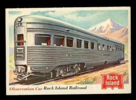 1955 Rails & Sails TOPPS Trading Card #77 Observation Car Rock Island Railroad - $12.63