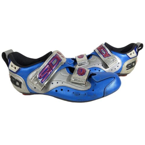 Sidi Cycling Shoes T1 Triathlon Road 40 EUR Womens US 9 Pink and Blue - $59.44