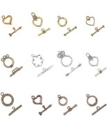 Jewelry Toggle Clasps Gold Silver Bracelet Necklace T Clasps 12 Sets Fin... - €8,20 EUR