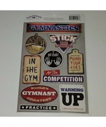 Gymnastics Scrapbooking Sticker Sheet Karen Foster 2005 (10 Stickers) FLAW - $14.80