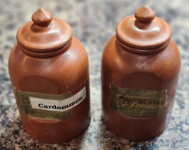 terra cotta spice containers 3&quot; - £11.96 GBP