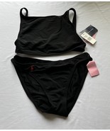 New w Tags Vintage Polo Sport 2 Pc Bathing Suit Swimsuit Sz 8 Black w/Re... - $39.95