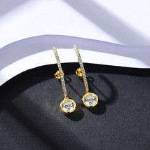 925 Silver Full Diamond Pure Tremella Ring Micro Set Zircon Earrings Earrings Fa - £31.87 GBP