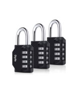 3PC Combination Lock, 4 Digit Combination Padlock for School Gym Sports ... - $31.21 CAD