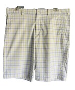 Nike Golf Men’s Size 38 Yellow Gray White Stripe Plaid Flat Front - $21.00