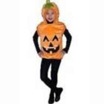Girls Pumpkin Orange Hooded Plush Vest Toddler Halloween Costume-size 2/4 - £9.38 GBP