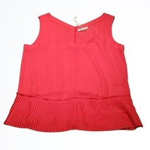 Sioni Pink Tank Top Shell w Ruffle Bottom LA Rose Color Size Small New W... - £24.77 GBP