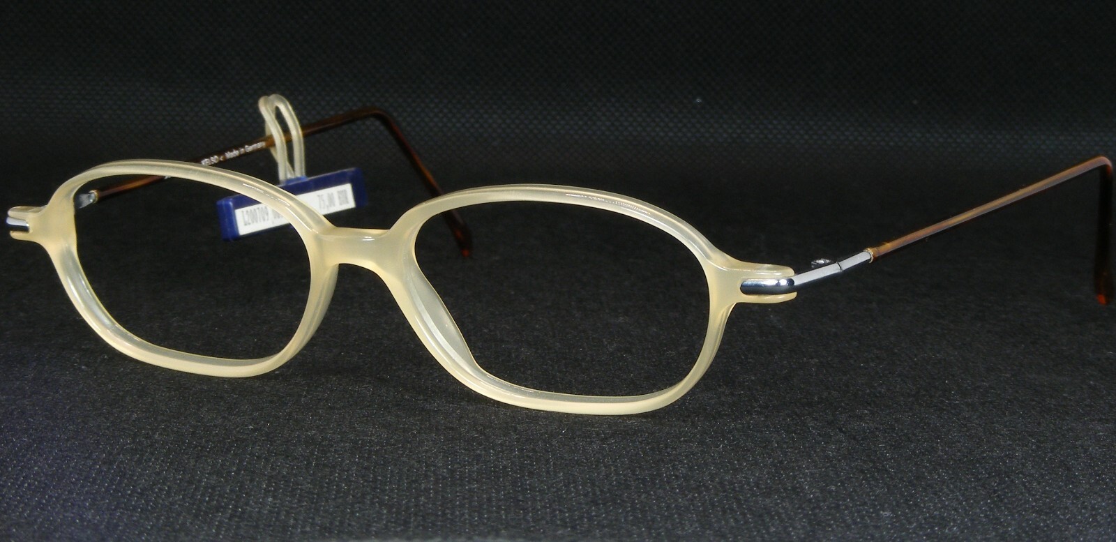 Vintage MEITZNER KELSO 1435 Beige /Silver UNIQUE RARE EYEGLASSES FRAME 4... - $77.33
