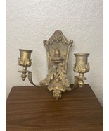 Antique Wall Sconce 2 Arm Candle Holder - $48.51