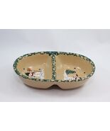 ABC Christmas Snowman Divided Serving Bowl 11&quot;  Xmas - €13,45 EUR