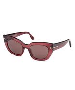 Tom Ford FT1190 69E Shiny Bordeaux/Brown 53-21-145 Sunglasses New Authentic - $254.79