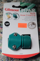 NWT Gilmour Male Hose Coupling Repair 1/2&quot; Water Hose Reuse Green Replac... - $4.99