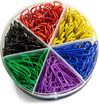 Officemate PVC Free Color Coated Paper Clips, 450 per Tub Office Paper Clamp (97 - £9.34 GBP