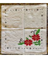 Handmade Tablecloth Embroidered - Servilleta Bordada a Mano Artesana Flo... - $22.01 CAD