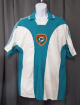 Vintage Pro Player NFL Miami Dolphins Polo Shirt 90s Heavy Cotton Men&#39;s Size XL - £18.78 GBP