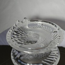 Lalique Concarneau KOI FISH 6” Ashtray  Signed Authentic 6" image 6