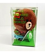 LINE Friends BROWN Bear w/ HULA Outfit Plush Doll Stuffed 7&quot; Naver Line NEW - £23.76 GBP