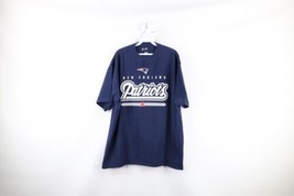 Vintage NFL Mens XL Faded Spell Out New England Patriots Football T-Shirt Blue - £23.70 GBP