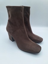 DKNY Women’s Cavale Microsuede Heeled Boots Brown Size US 8.5 NIB Ret $139 - $105.70 CAD